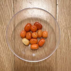 Glass cubed glass beads -qty 12